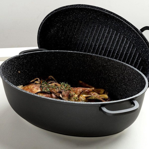 Oval bageform med non-stick granitbelægning, perfekt til ovn