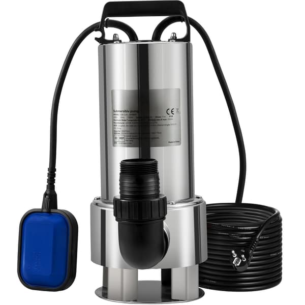 Dränkbar vattenpump 1300W, 20000 L/H, flottörbrytare