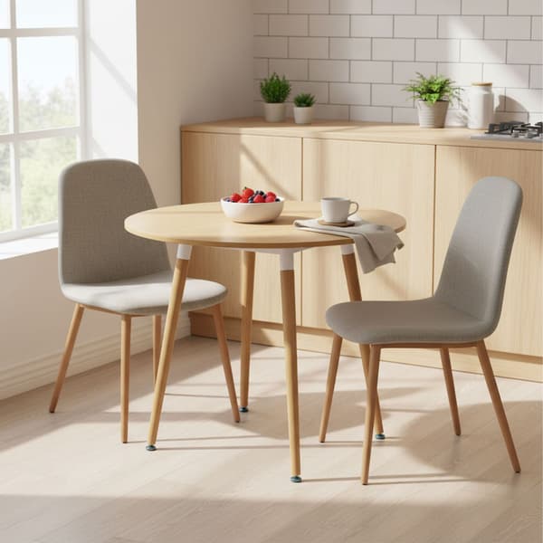 Runt matbord, bambuben, plats för 4