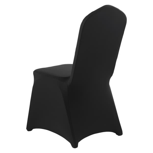 Svarta stolsöverdrag 100-pack, stretchiga spandexöverdrag