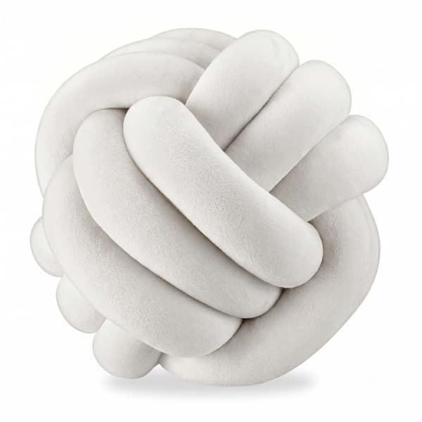 Knudepude, Beige – 25 cm, Polyesterskum