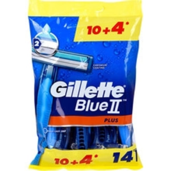 Gillette - Blue2 Plus ( 10 + 4 pcs ) - Men's disposable razors