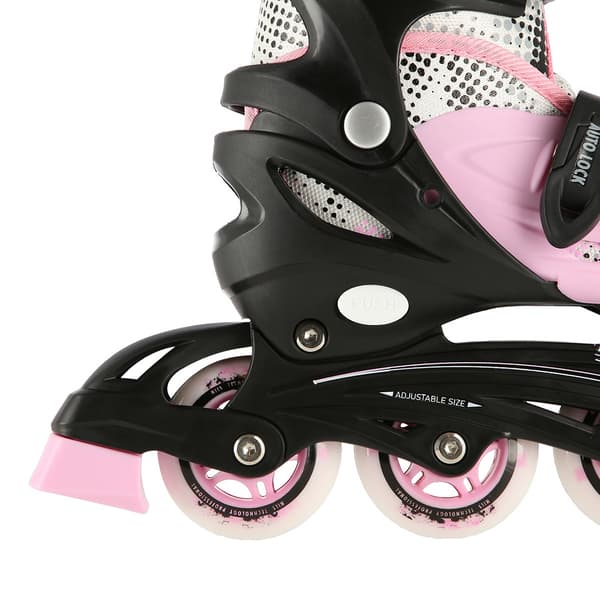 Inline/skøjter, 4-i-1, lyserød, størrelse S (31-34)