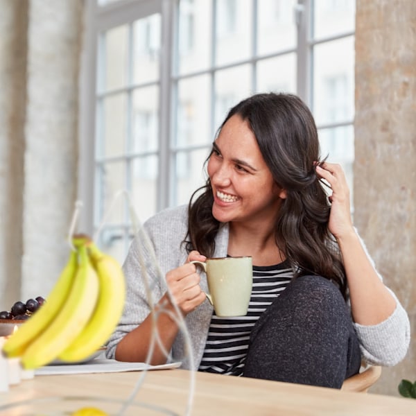 Fruktskål med bananhållare