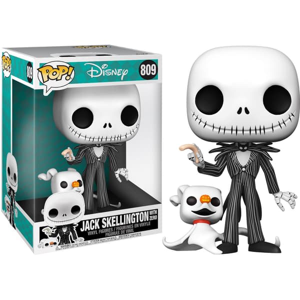 Disney Nightmare Before Christmas Jack med Zero 25 cm figur