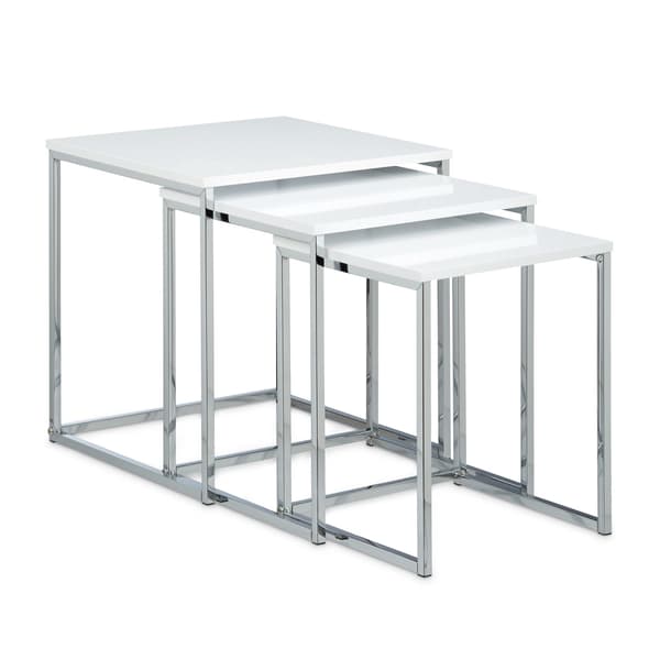 Sidebord i sæt af 3 med metalben