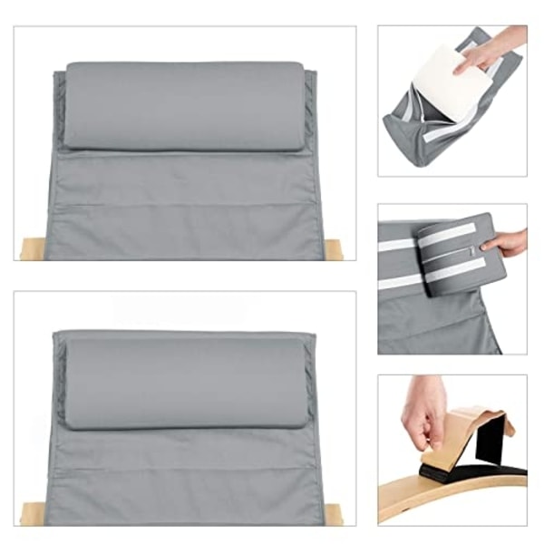 Ergonominen puinen keinutuoli säädettävällä jalkatuella