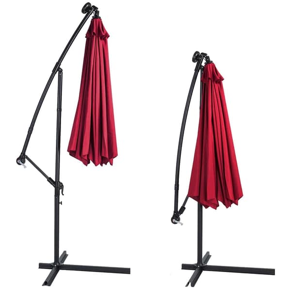 Solcellsbelyst LED-parasoll 330 cm, UV-skydd 30+, vattenavvisande