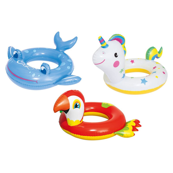 Uppblåsbar simring för barn Funny Animals Bestway 36128 papegoja