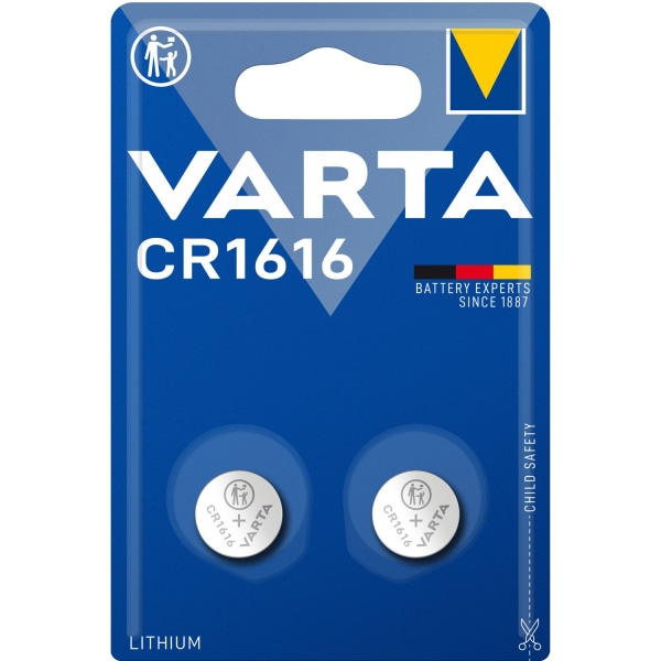 CR1616 3V Lithium Knappcellsbatteri 2-pack