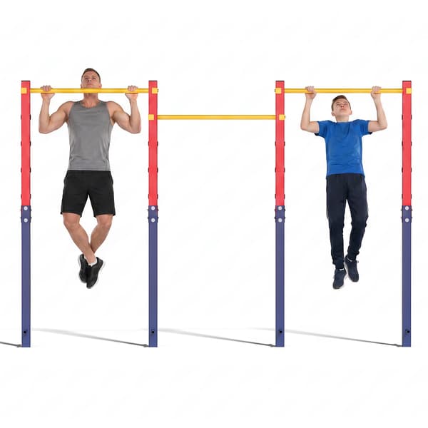 Nedgravet pull-up stang, 5 højder, galvaniseret stål