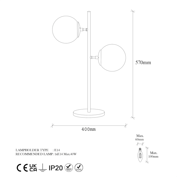Bordlampe Fazli - 10422
