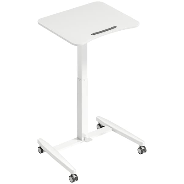 Justerbart ståbord – Vipbar top, mobilt, hvidt