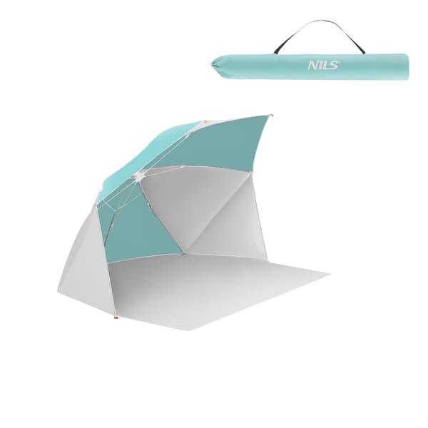 2-in-1-rantavarjo – tuulenpitävä, UV-suoja, 180 cm lattialle