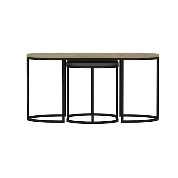 Redebord (3 stykker) Dena - antracit, eg
