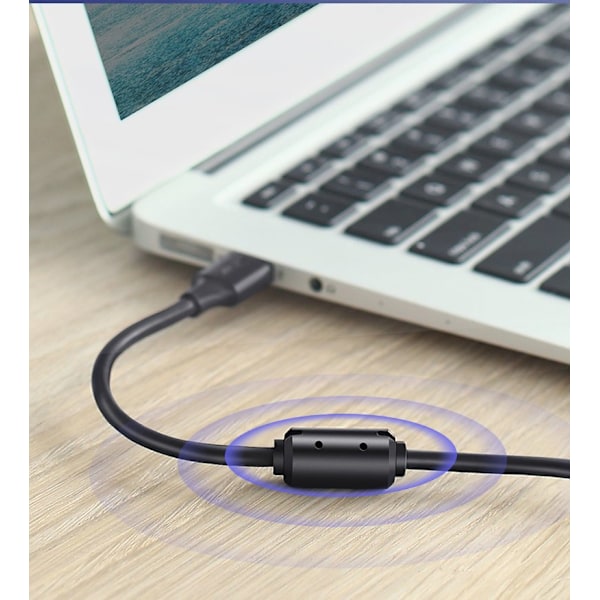 USB 2.0 - USB-B printerkabel 1,5m, sort