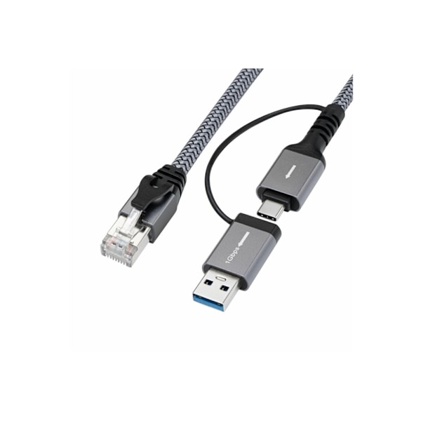 MicroConnect - Verkkokaapeli - RJ-45 (uros) 24 pin USB-C:hen, USB-tyyppi A - 1 m - FTP - CAT 6