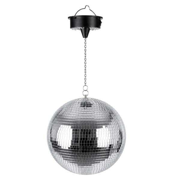 40 cm diskopallo moottorilla ja monivärisillä LED-valoilla