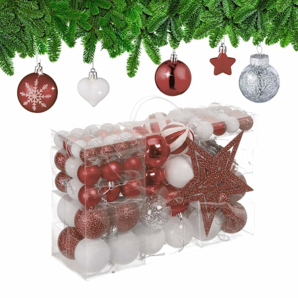 Julgransprydnader Set, 101 plastkulor