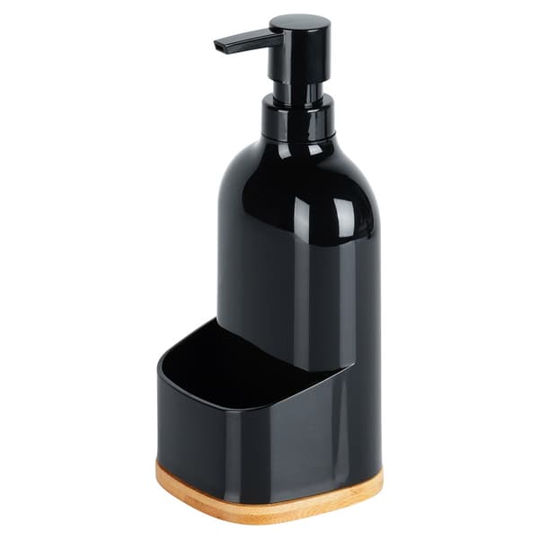 Opvaskedispenser med svampeholder, sort, 500 ml