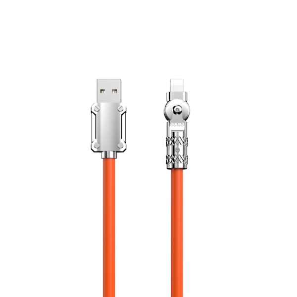 Stark vinklad kabel för iPhone USB-A - Lightning 30W 1m 180 rotation orange