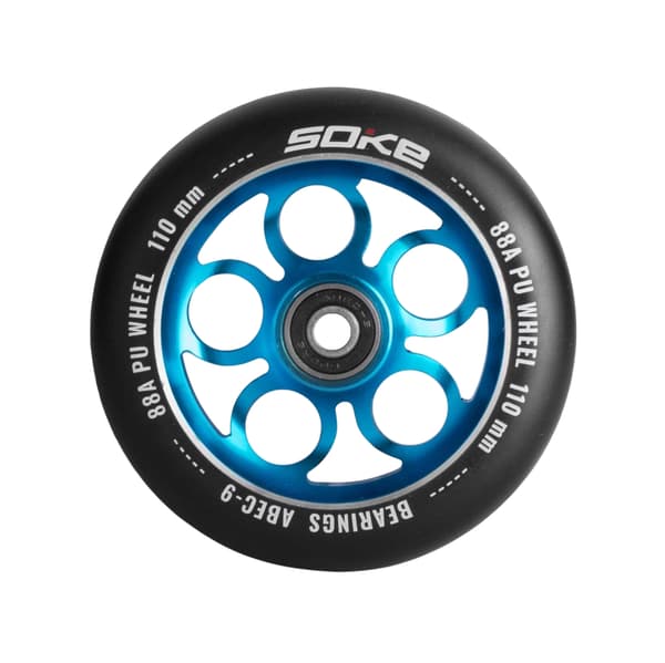 Blåa 110 mm hjul till sparkcykel, 2-pack