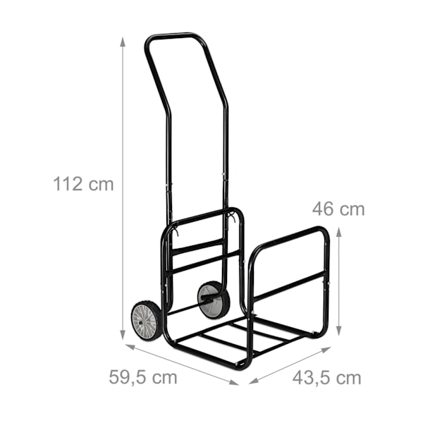 Polttopuukärry polttopuukorilla