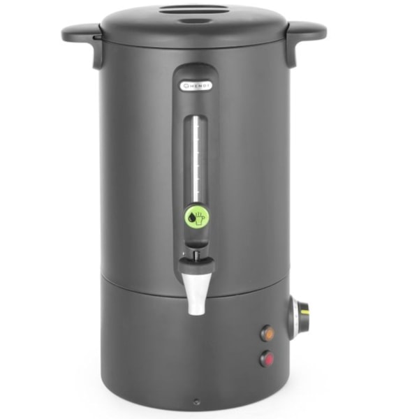 Kaffevarmer med dryppende vandhane sort Concept Line 10 l - Hendi 211458