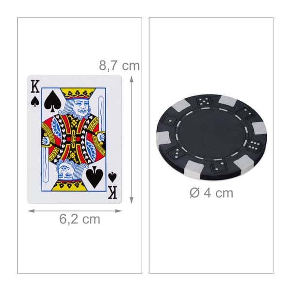 Pokertaske med 500 chips