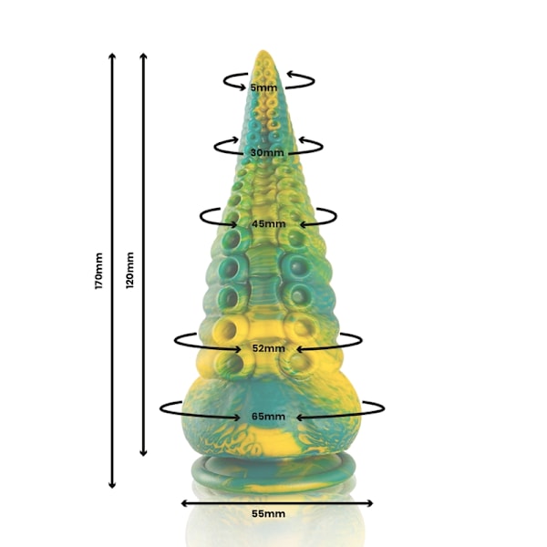 Epic - Cetus Green Tentacle Dildo Pieni koko