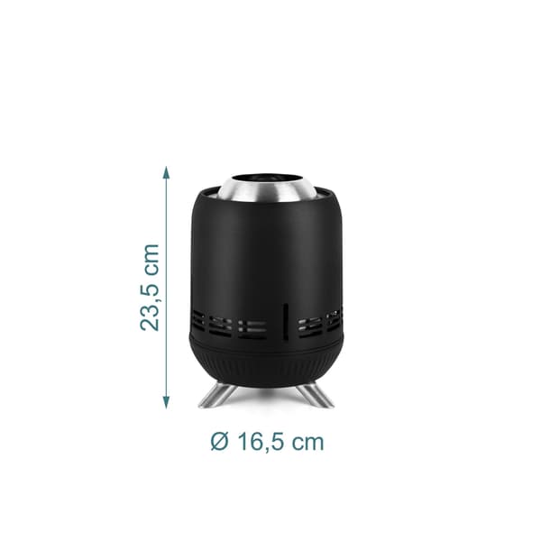 Røgfri bordpejs, Ø16,5 cm, bærbar