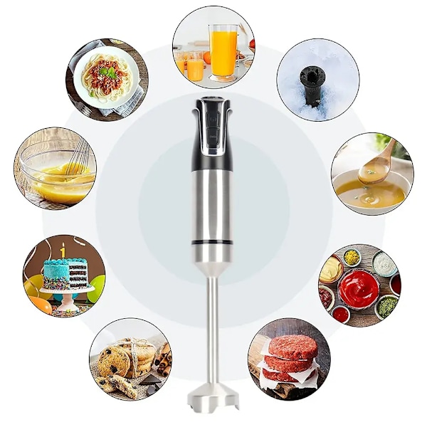 Royalty Line RL ESTM800BLK: Kraftig sort stavblender til smoothies og supper