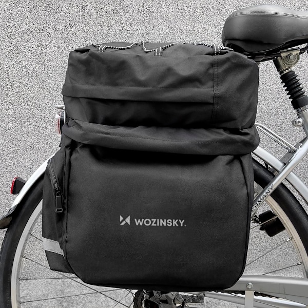 Rummelig cykeltaske 60 l til bagagerum + regnslag, sort