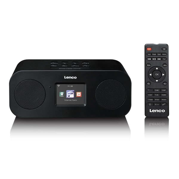 Stereo-internetradio, jossa DAB+, FM, Bluetooth ja värinäyttö