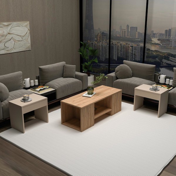 Soffbordsset Sartos - Atlantic Pine, Beige