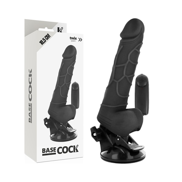 Basecock - Realistic Vibrator -kaukosäädin musta 18,5 cm -O- 4Cm
