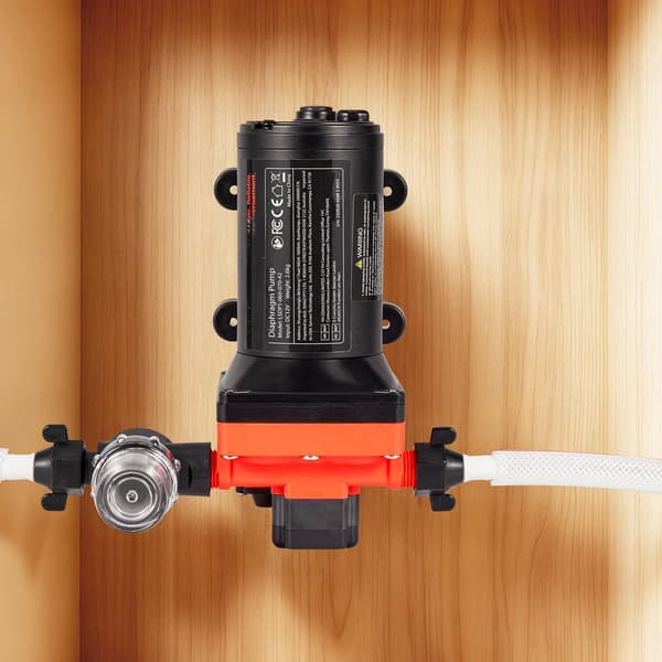 12V vattenpump för husbil, 6 GPM, 70 PSI, självsugande