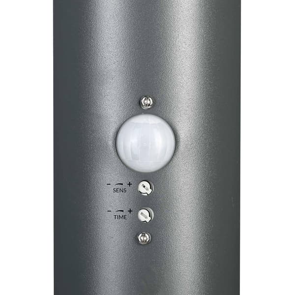 Vejlampe med bevægelsessensor, rustfrit stål, IP44 vejrbestandig