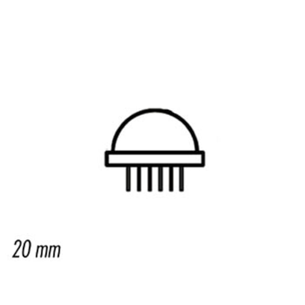 20Mm Jumbo Led Lampe Rød diffuseret