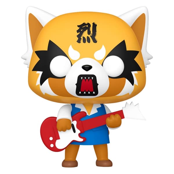 Aggretsuko figur med guitar - samlerobjekt anime legetøj