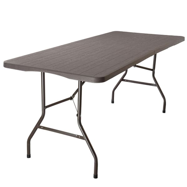 Hopfällbart utomhusbord för catering, 180 cm, brunt