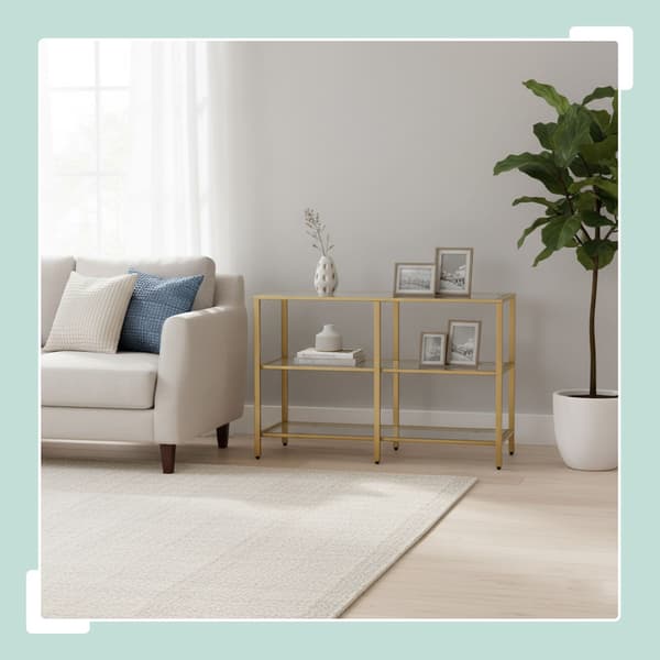 Konsolbord med 3 glashylder – Moderne design