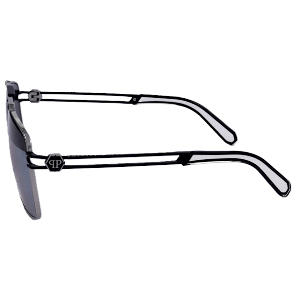 PHILIPP PLEIN SUNGLASSES Mod. SPP049M SHINY PALLADIUM SEMI MATTE BLACK