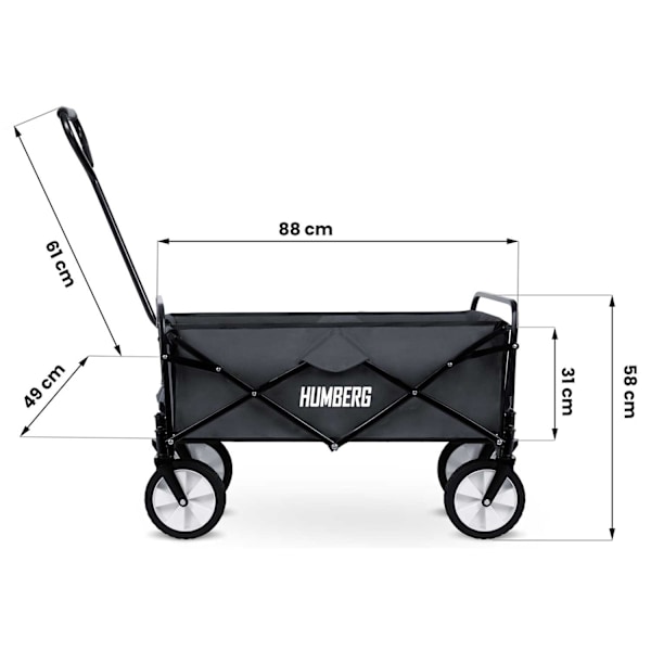 Transportvogn, foldbar 80L Humberg HM-511