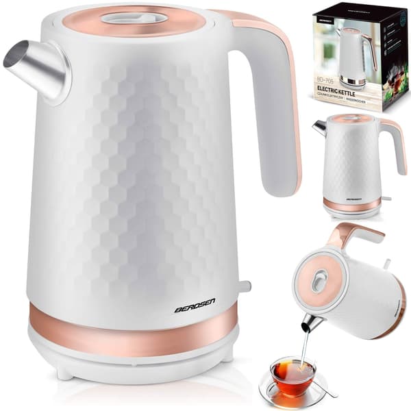 Elektrisk Vattenkokare 1,7L BD-705 Vit/Koppar