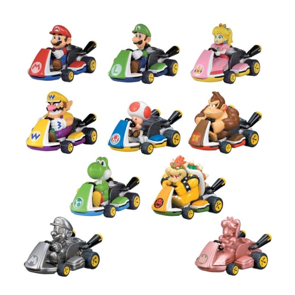 Mario Kart Pull Back Cars Mystery Pack -näyttö (12)