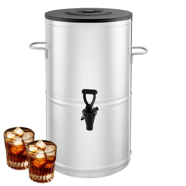 Iste-dispenser, 15 liter rustfrit stål 304, med håndtag