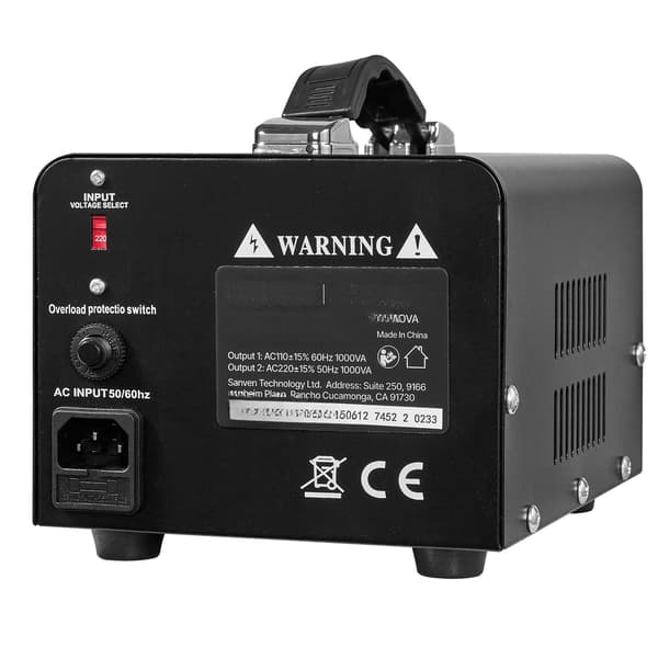 1000VA step up/down spændingskonverter, 110V-220V, US EU