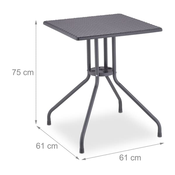 Trädgårdsbord i grå rottinglook