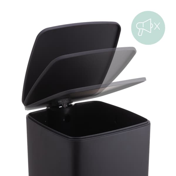 Køkkenpedalspand, 30 l, softclose-låg
